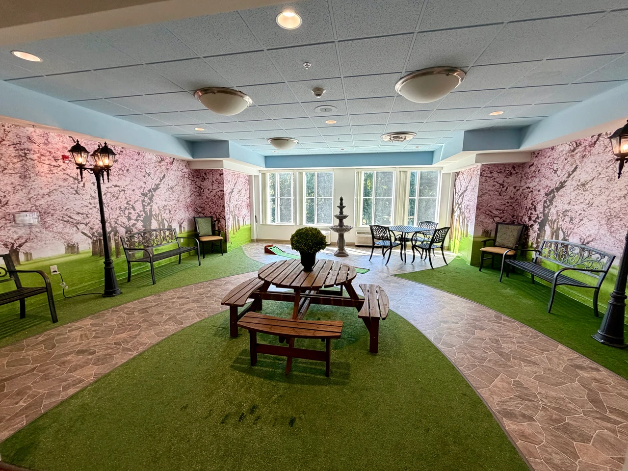 A peaceful simulated outdoor space at Belmar
