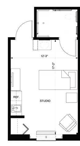 Private studio residence — floor plan