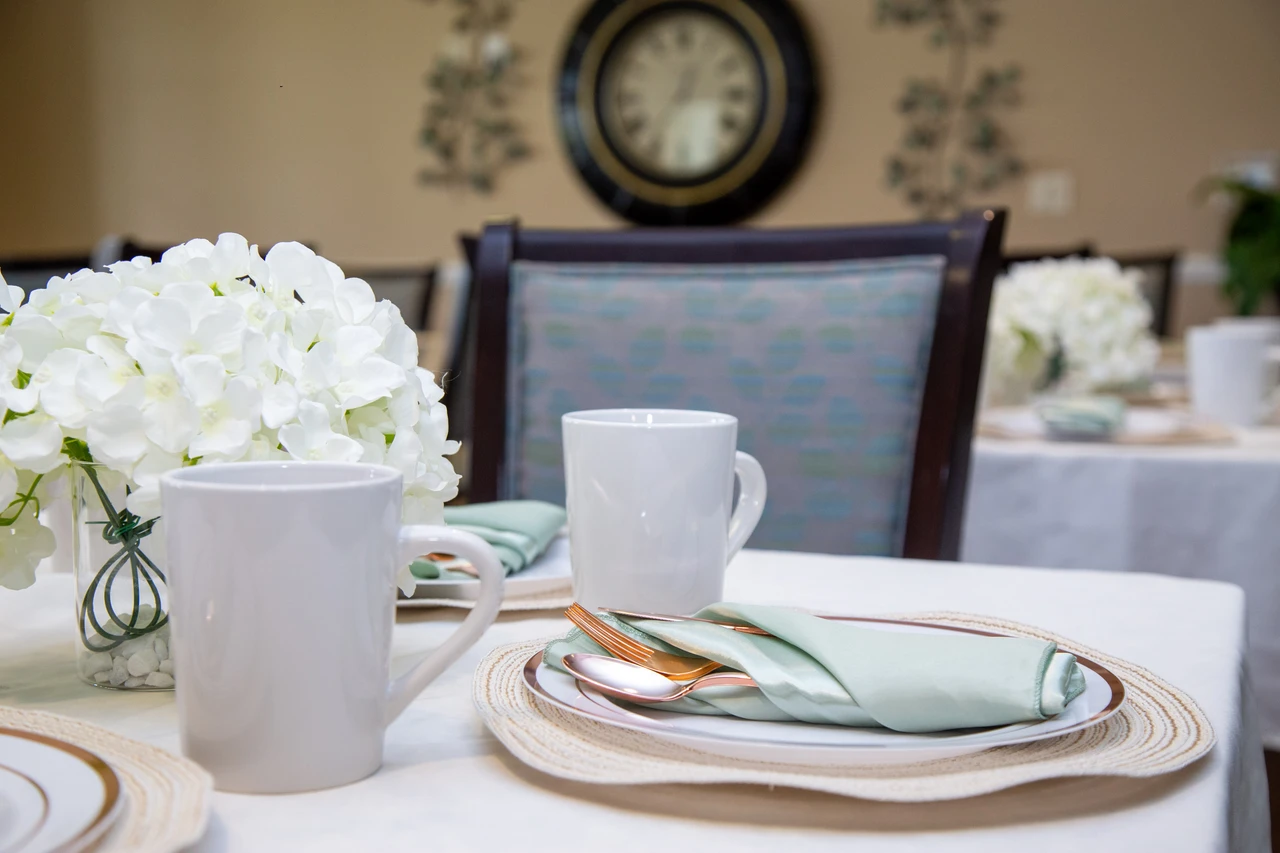 A table ready for dining